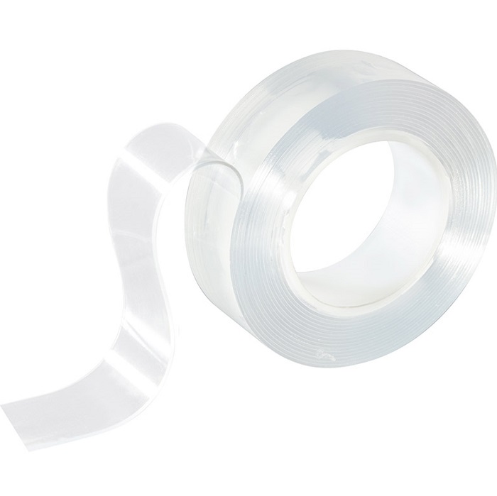 Нано-лента двусторонняя клейкая многоразовая, прозрачная, 5 м (1/12/144)