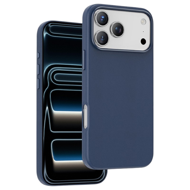 Задняя накладка KEEPHONE PEEKABOO LEATHER MAGSAFE CASE для iPhone 17 PRO MAX (BLUE)