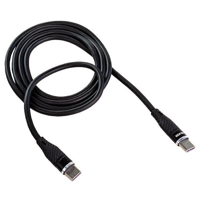 Кабель Type-C <--> Type-C 1.0м WALKER C735 черный, 45W