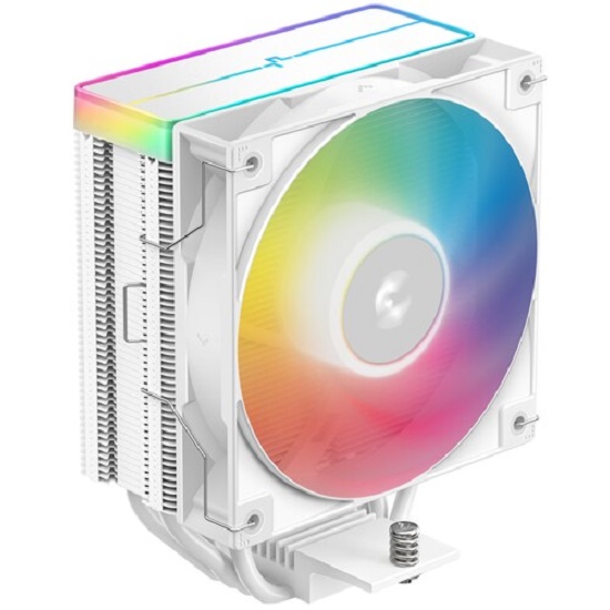 Кулер для процессора DEEPCOOL AG400 WH ARGB V2 белый 120мм алюминий+медь 2100rpm 31.6db 4-pin 220W 152мм