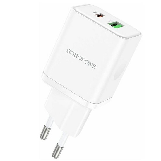 Сетевое ЗУ 1USB/1Type-C BOROFONE BN7 PD20W+QC3.0 белый