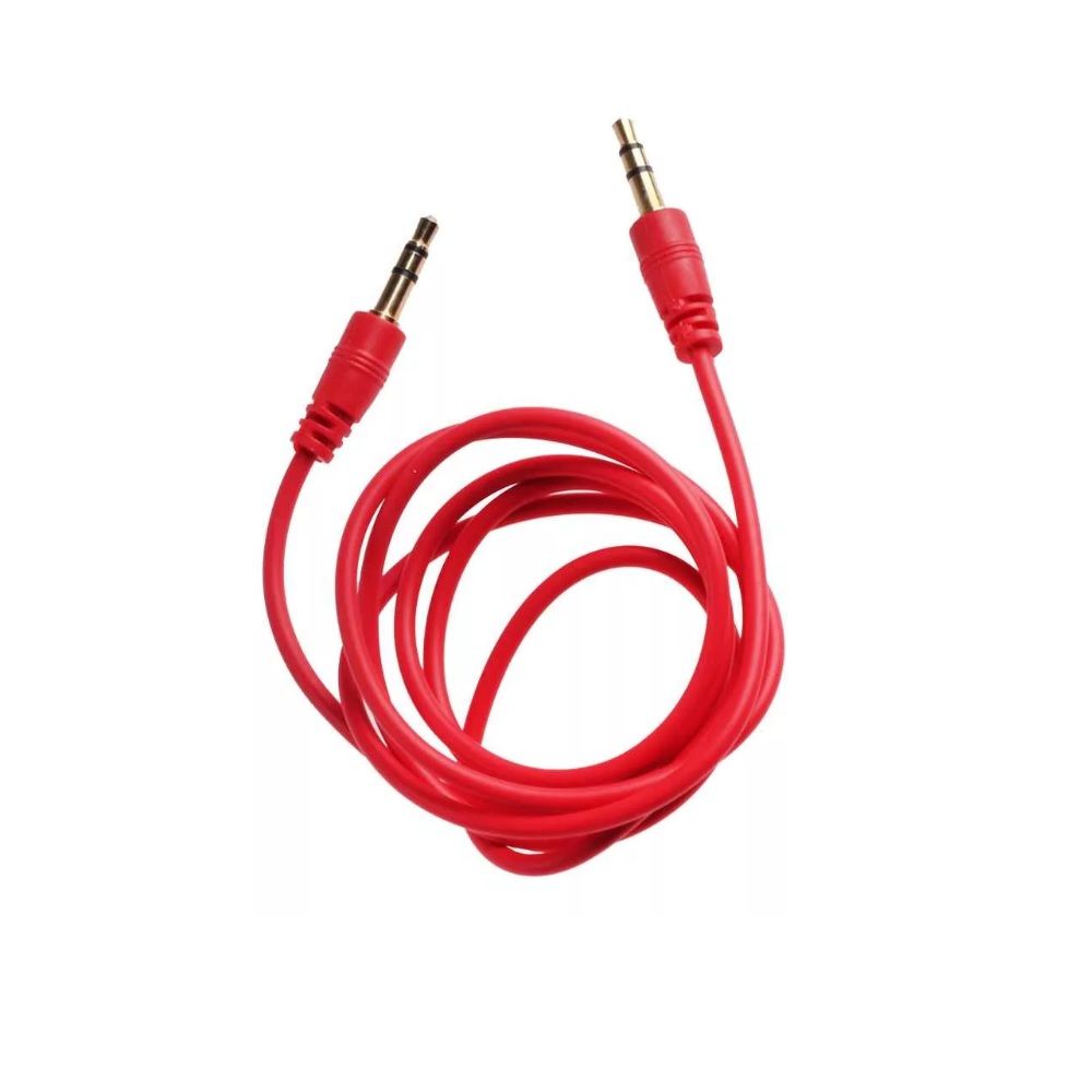 Кабель Jack 3.5 <--> Jack 3.5  1.0м красный, в техпаке