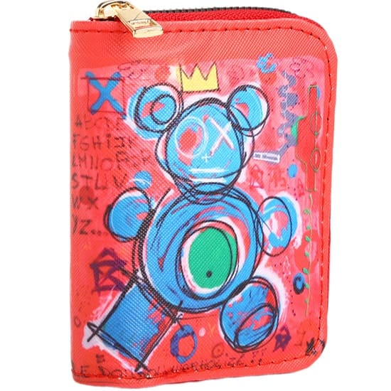 Кошелёк на молнии, цвет красный 10463364