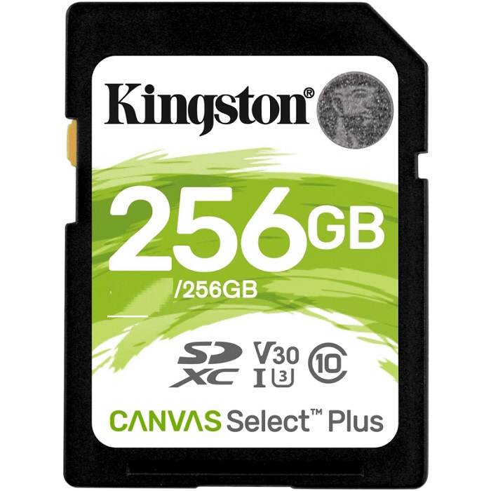 SD 256Gb Kingston Class 10 UHS-I U1 V10 Canvas Select Plus (150 Mb/s)