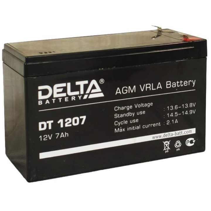 Батарея для ИБП Delta DT 1207 (12V, 7Ah)