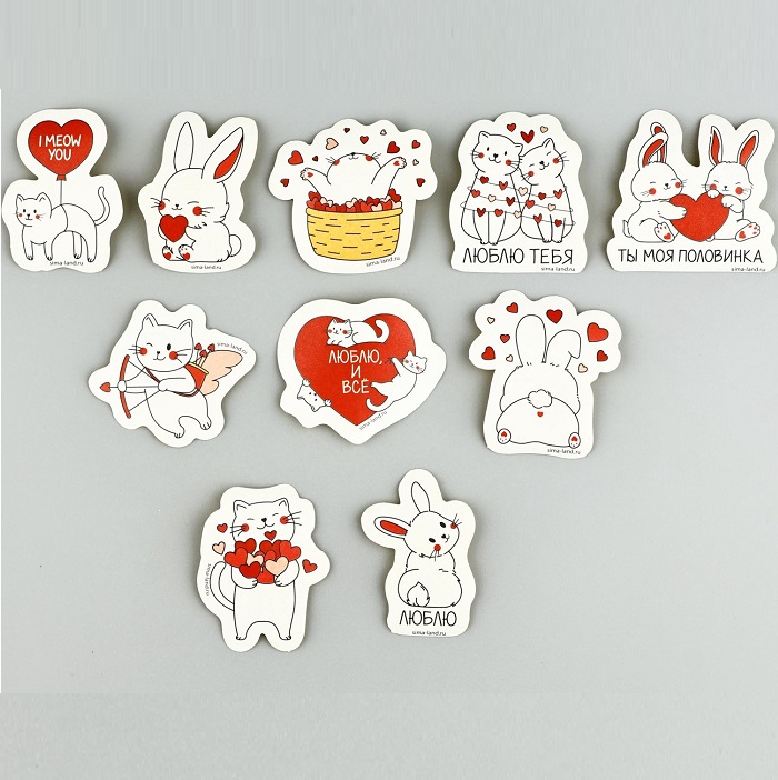 Набор стикеров «Влюблённые», 5 х 5 см