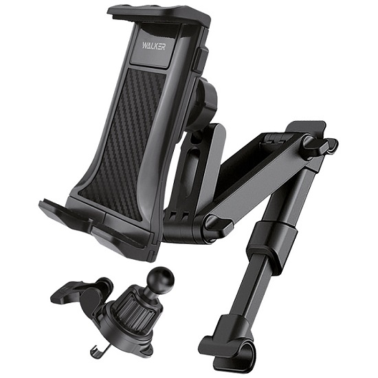 Автомобильный держатель WALKER CX-025 TAB с 2 креплениями, черный