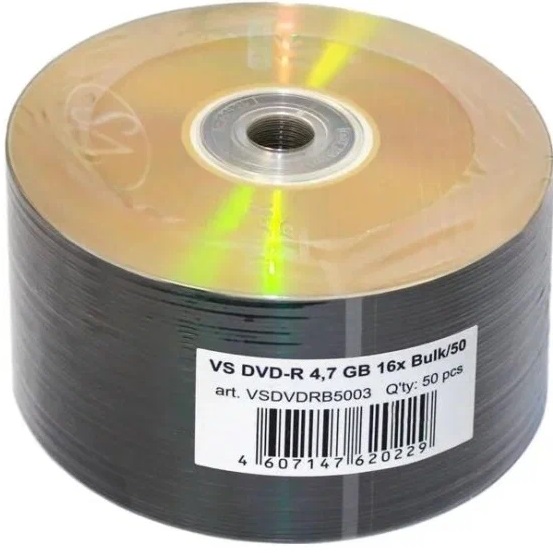 Диск VS DVD-R 4,7 GB 16x Bulk/50