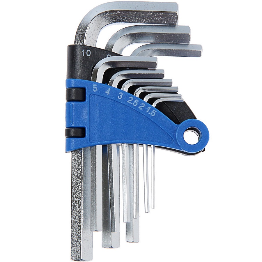 Набор ключей шестигранных ТУНДРА, CrV, 1.5 - 10 мм, 9 шт. 2354391