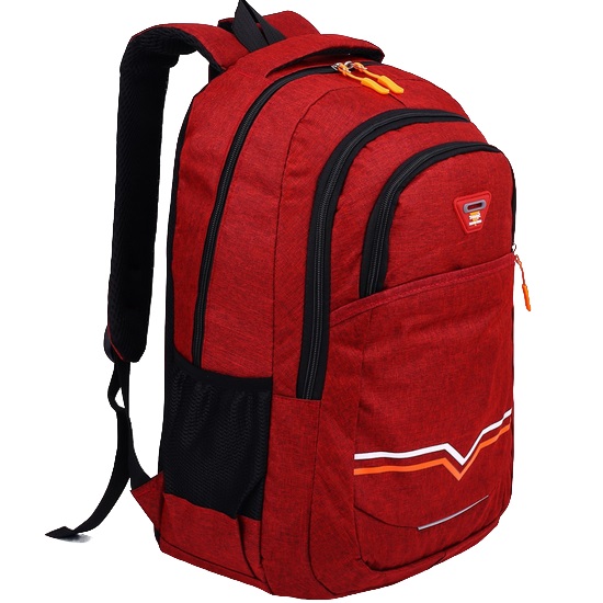 Рюкзак школьный на молнии, 2 наружных кармана, бордовый 9424756