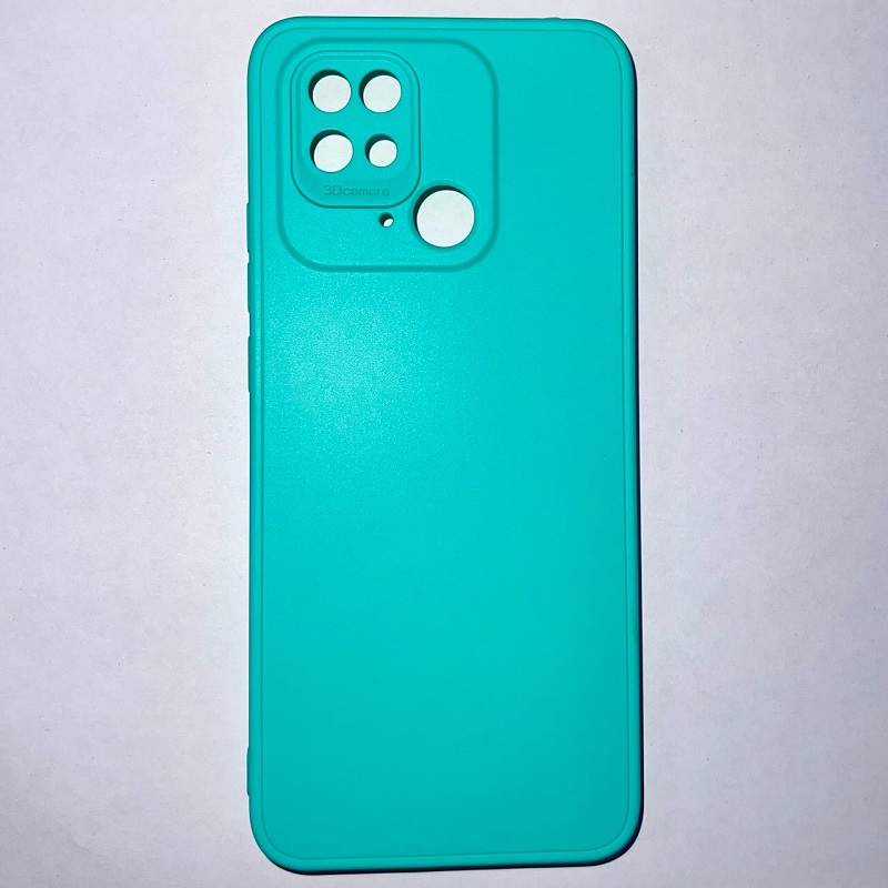 Задняя накладка Мобилис для Xiaomi Redmi 10C 4G, морской зеленый , матовая с защитой камеры