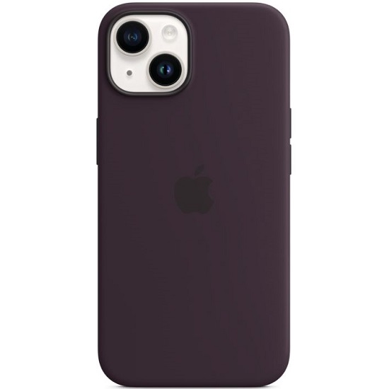 Силиконовый чехол SILICONE Case MagsSafe для iPhone 14, тёмно-фиолетовый