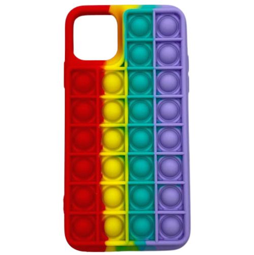 Задняя накладка NONAME для iPhone 11 радуга Popit, (разноцветная)