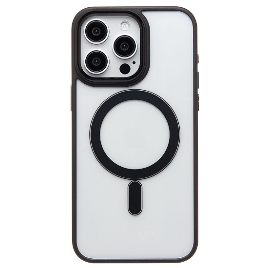 Задняя накладка SM004 SafeMag для iPhone 15 Pro Max (black)