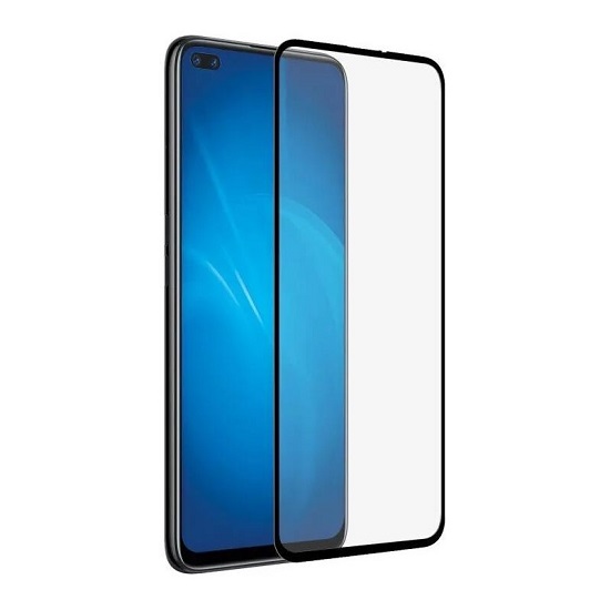 Противоударное стекло DF для Realme 6 Pro/X3/X3 SuperZoom DF rmColor-08 (black)