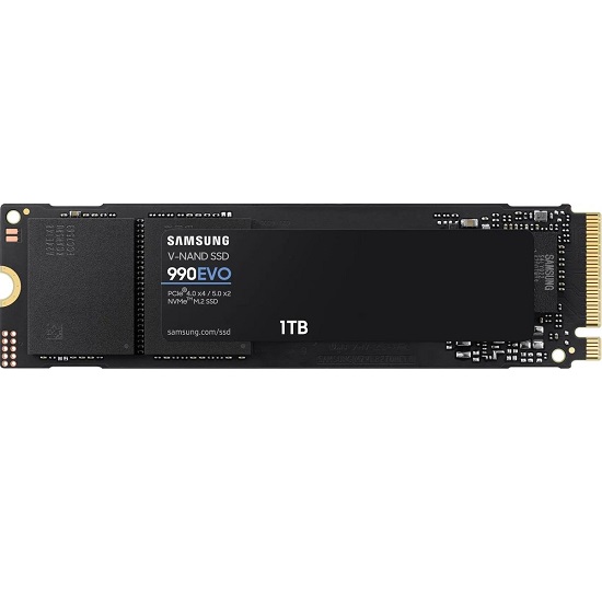 Накопитель SSD M.2 1Tb Samsung 990 EVO M.2 MZ-V9E1T0BW NVMe 2.0, PCIe 4.0 x4, V-NAND TLC