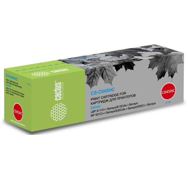 Картридж лазерный CACTUS CS-C045HC голубой (2200стр.) для Canon LBP 611Cn/613Cdw/631Cn/633Cdw/635Cx <CS-C045HC>