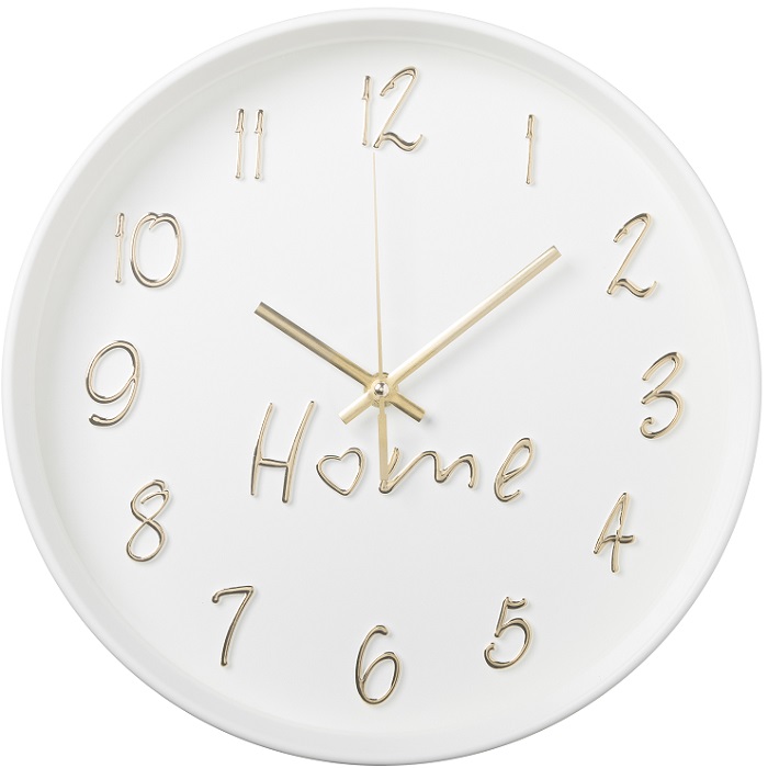 Часы настенные РУБИН  "Home" круг d=30см, корпус белый (3014-001)