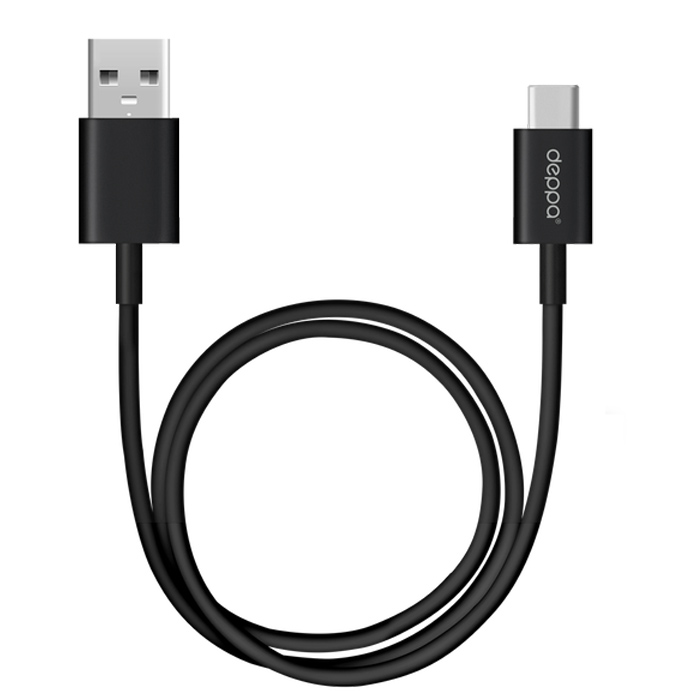 Кабель USB <--> Type-C 1.2м DEPPA черный, USB3.0 (72206)