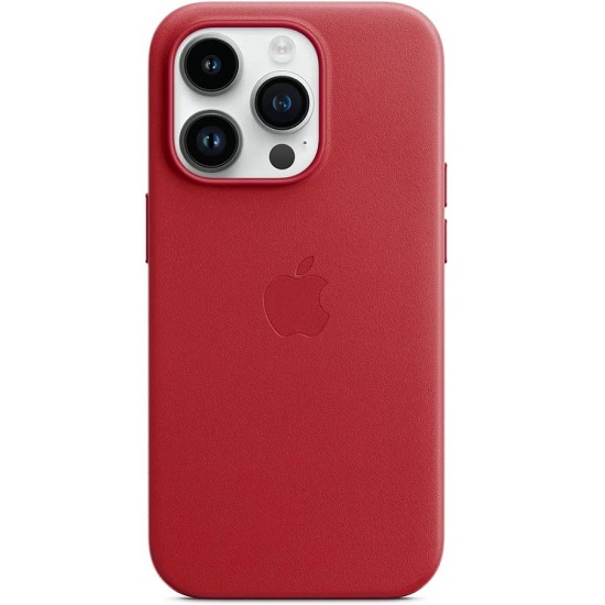 Задняя накладка LEATHER CASE для iPhone 15 PRO красный