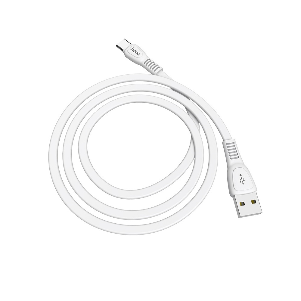 Кабель USB <--> Type-C  1.0м HOCO X40 Noah плоский, белый