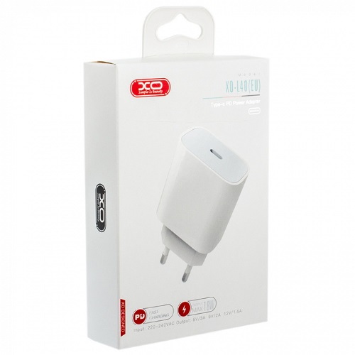 Сетевое ЗУ XO L40 1 Type-C белый, QC3.0