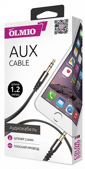 Кабель Jack 3.5 <--> Jack 3.5  1.2м OLMIO черный