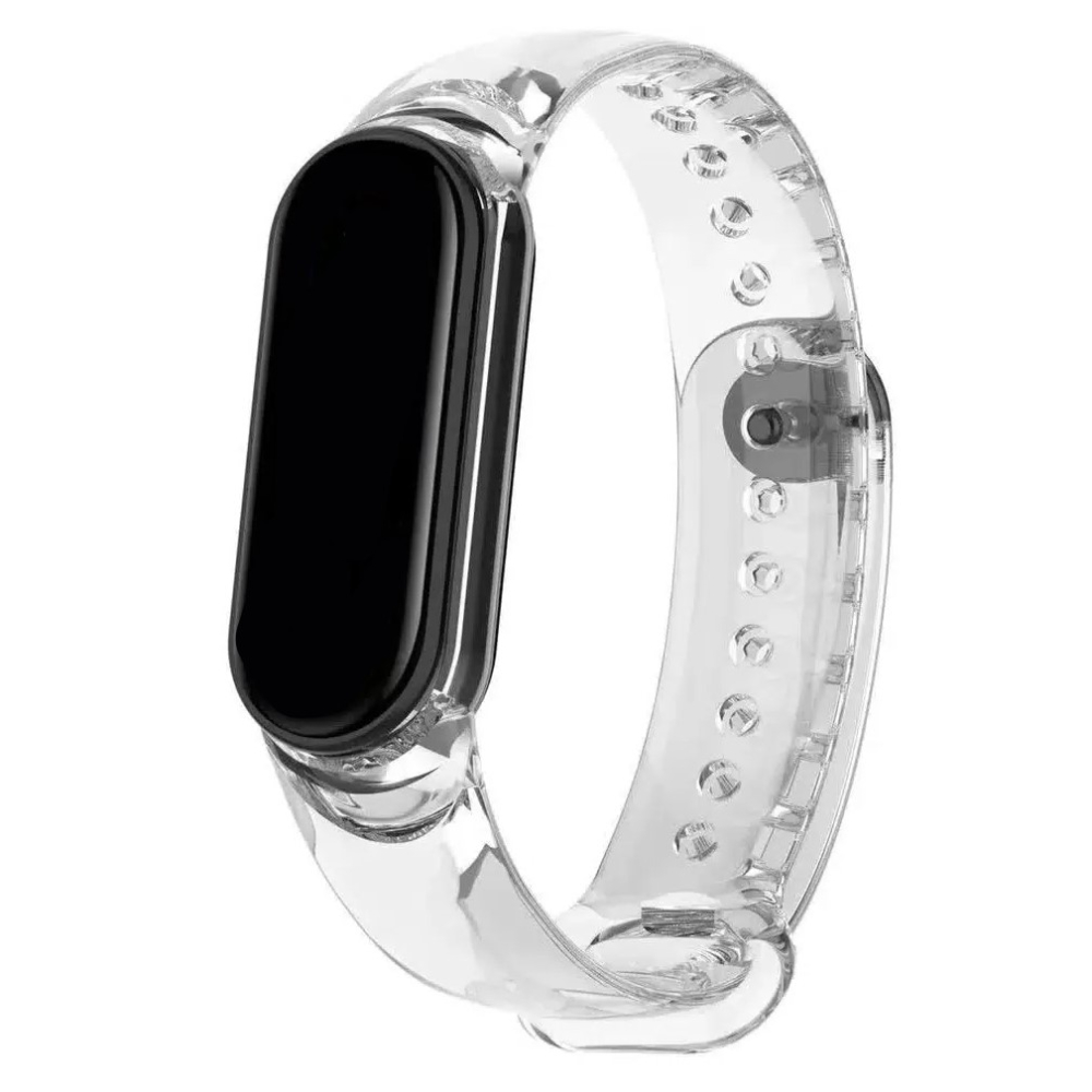 Силиконовый ремешок STR для XIAOMI MI Band 5/6/7 прозрачный