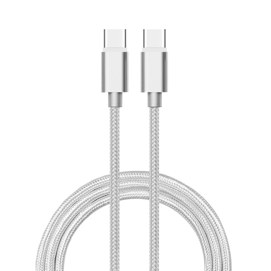 Кабель Type-C <--> Type-C  1.8м АТОМ серебряный