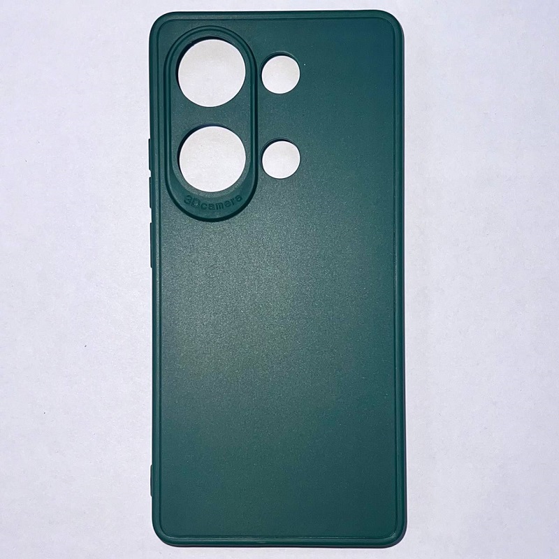 Задняя накладка Мобилис для Xiaomi Redmi Note 13 Pro (4G), темно-зеленый , матовая с защитой камеры