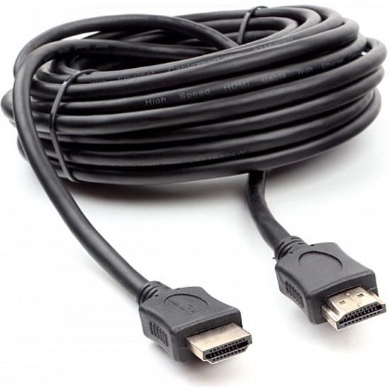 Кабель HDMI <--> HDMI 10.0м Cablexpert CC-HDMI4L-10M, v2.0, 19M/19M, серия Light, черный, позол.разъемы, экран, пакет