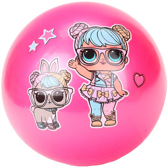Мяч 23см куклы-модницы с наклейкой, в сетке AD-9(NLOL)