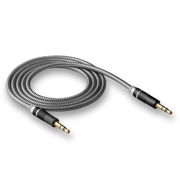 Кабель Jack 3.5 <--> Jack 3.5  1.0м WALKER WCA-730 в перплете, черный (в коробке)