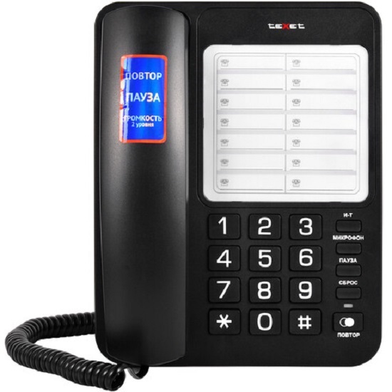 Телефон TEXET TX-234 черный