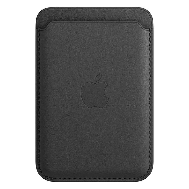 Кошелек для карт MagSafe Leather Wallet (№01 Черный) (с лого)