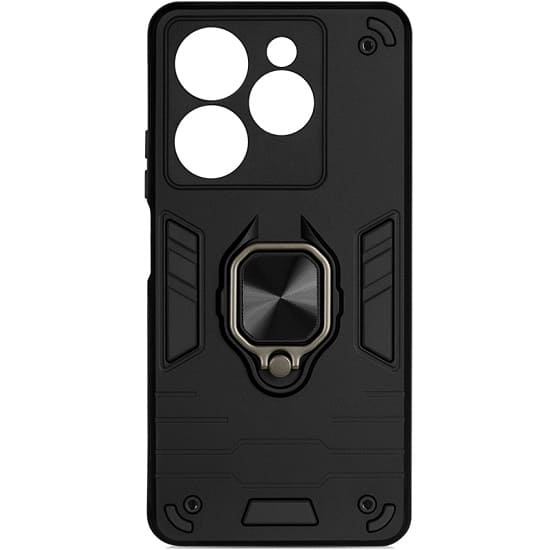 Задняя накладка DF для Infinix Hot 40/40 Pro с кольцом и пластиной для магнитного держателя