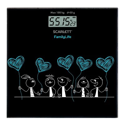 Весы SCARLETT SC-BS33E019 Family Life стекло, 180 кг