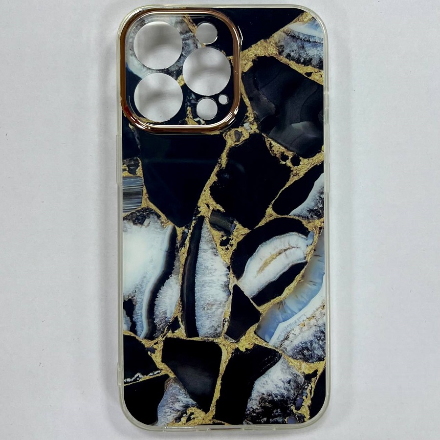 Задняя накладка Craft для iPhone 13 Pro, черная, под мрамор