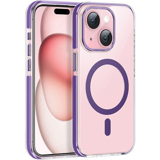 Силиконовый чехол HOCO для iPhone 15, AS6, цвет: фиолетовый
