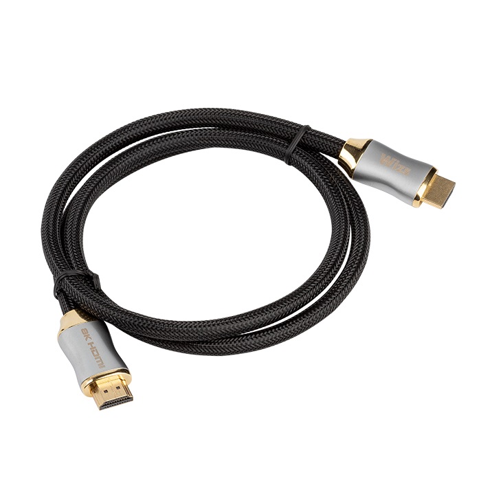 Кабель HDMI <--> HDMI  2.0м WIZE  [WAVC-HDMI8K-3M] v.2.1, KLock