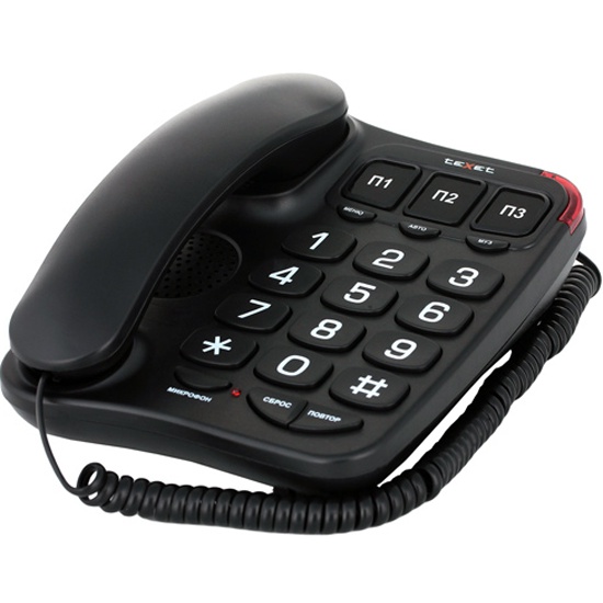 Телефон TEXET TX-214 черный