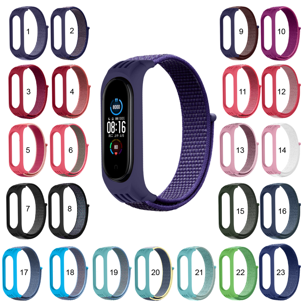 Нейлоновый ремешок NONAME для Xiaomi Mi Band 3/4/5 Nylon Loop Красный