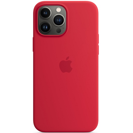 Силиконовый чехол SILICONE CASE MagsSafe для iPhone 13 Pro Max красный