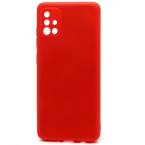 Задняя накладка  Silicone Case NEW ERA для Samsung Galaxy A51 красный