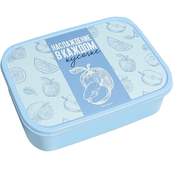 Ланч - бокс прямоугольный «Наслаждение вкусом», 1200 мл 7887454