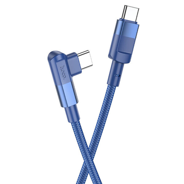 Кабель Type-C <--> Type-C  1.2м HOCO U108, синий, 5A