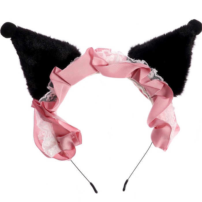 Карнавальный ободок «Ушки» с розовой повязкой 9895298