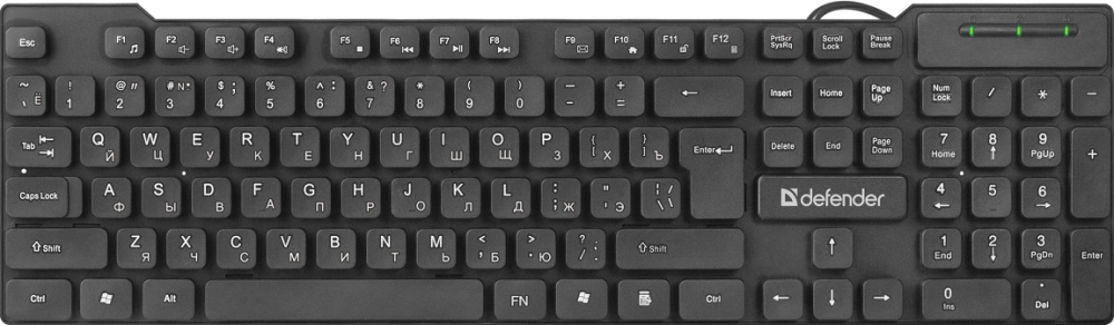 Клавиатура DEFENDER OfficeMate HB-260 RU черная
