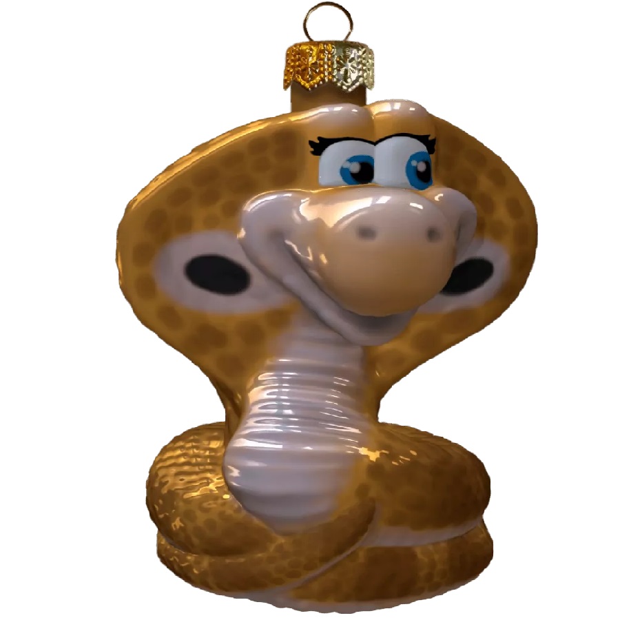 Ёлочное украшение "Змейка" 1, в подарочной упаковке, h-7см ФУ4-2405/1