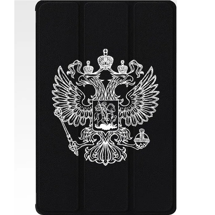 Чехол футляр-книга ZIBELINO для Xiaomi Pad 7/7 Pro 11.2" (черный) 8004 БЕЛЫЙ ГЕРБ